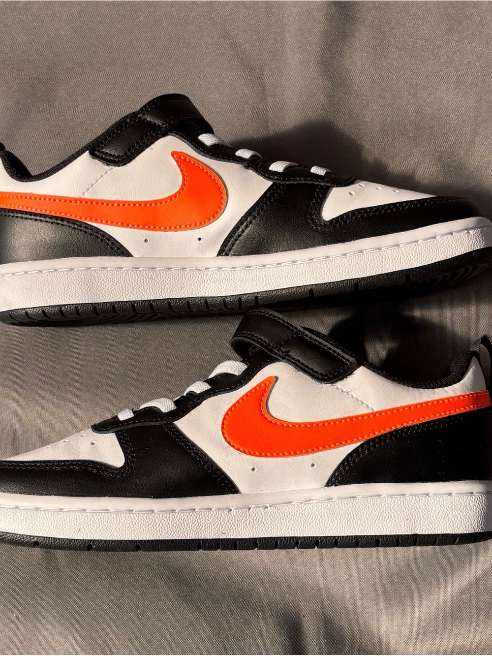 Nike Court Borough Low 2 Kids 3Y White Black Orange New No Lid Box